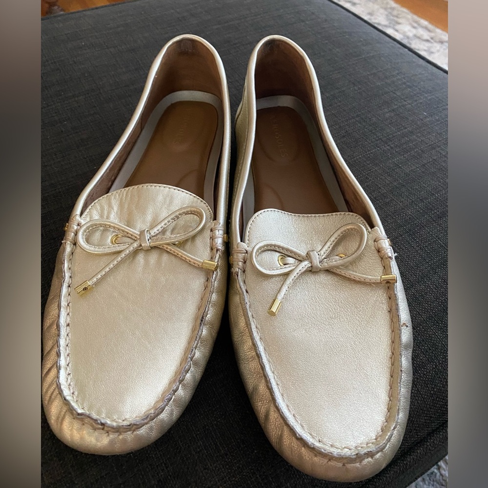Size 12m Gold Driving Loafers